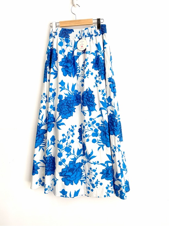 Dresses & Skirts - NWT C - 100% Cotton Blue Floral Maxi Skirt Resortcore  - Size S